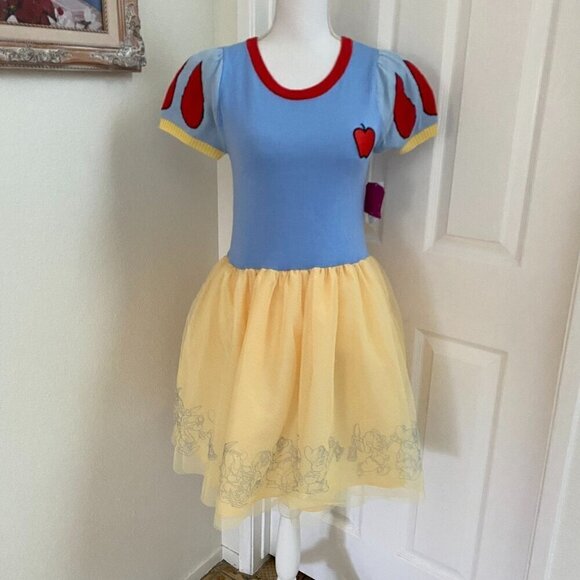 Target Girls' Snow White Seven Dwarfs Cosplay Dress Light Blue Yellow Size XL - Picture 7 of 12